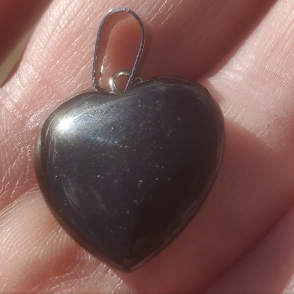 New Black Onyx Heart Shaped Pendant. - Picture 8 of 10
